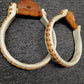 Rawhide covered HEAVY Iron Oxbow Stirrups