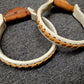 Rawhide covered HEAVY Iron Oxbow Stirrups